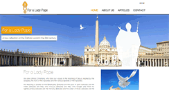 Desktop Screenshot of foraladypope.org